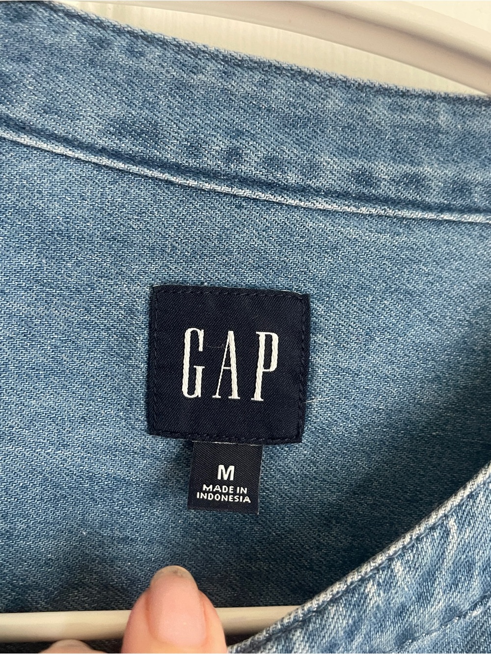 GAP Light Blue Chambray Mini Dress - Picture 3 of 6